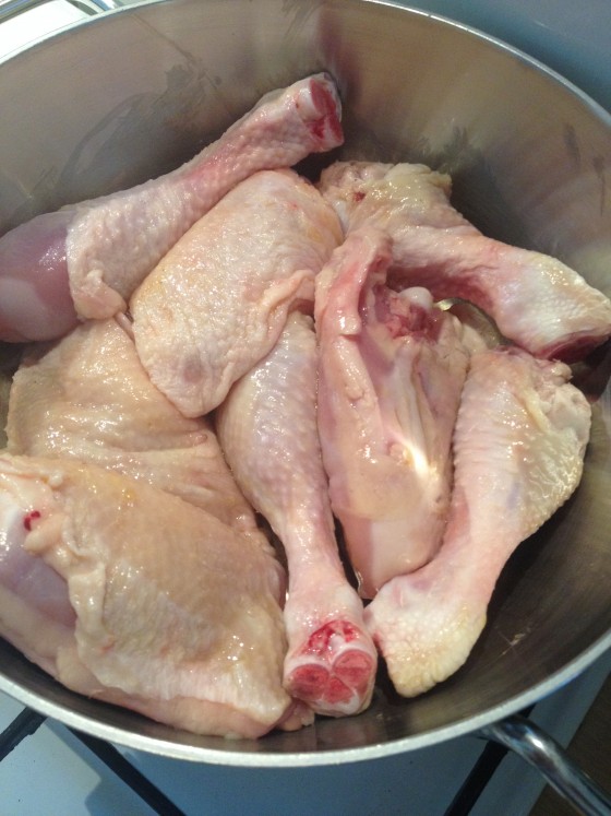 2. poulet cru