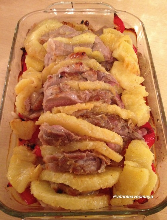 5. ananas & viande a enfourner