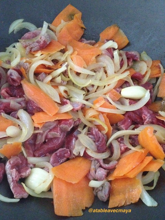 5. début cuisson viande