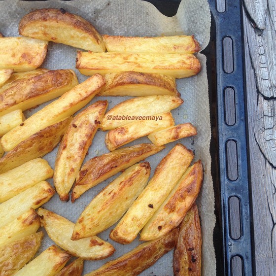 1. frites à l'ail