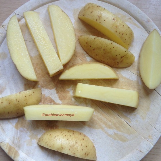 2. frites crues découpe