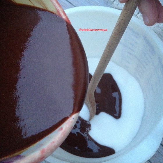 3. chocolat sur sucre