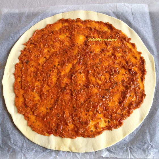 2. on etale la sauce