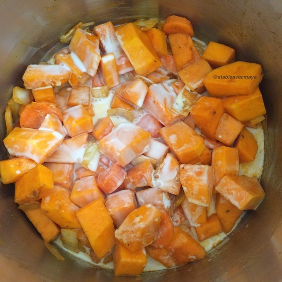 4. on couvre de lait de coco