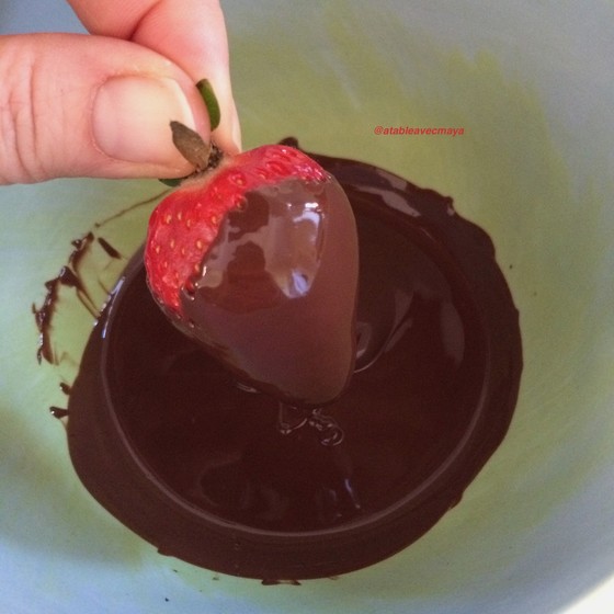 4. fraise et choco fondu