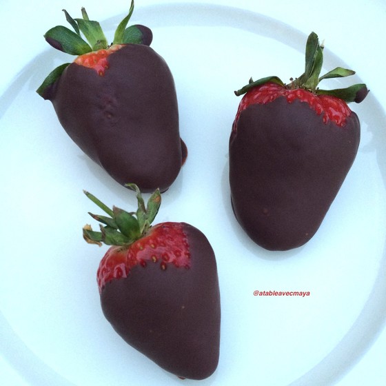 7. assiette fraises au choco