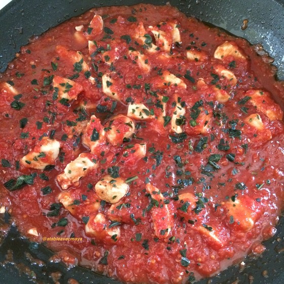 4. plus tomates, vinaigre et basilic